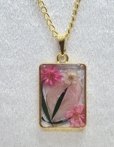 Handcrafted Resin Pendant - Leaf’s Lullaby