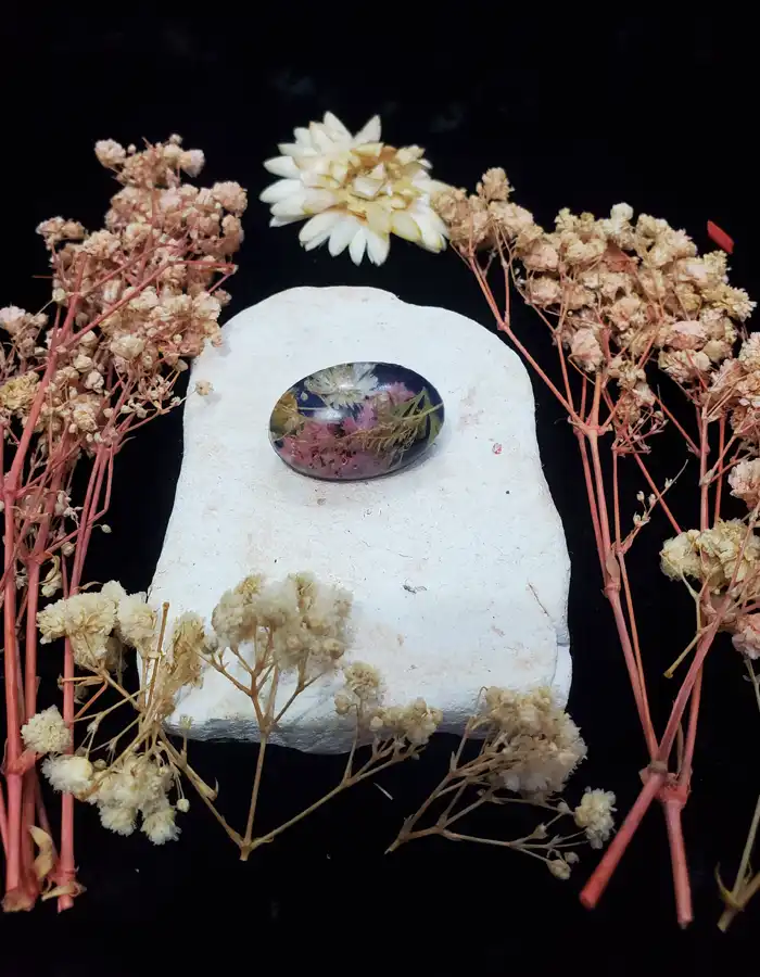 Handcrafted Resin Scraf Pin - Sylvan Prism 003