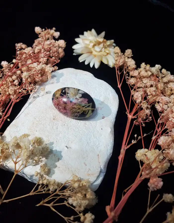 Handcrafted Resin Scraf Pin - Sylvan Prism 004