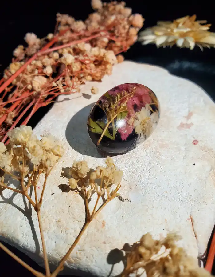 Handcrafted Resin Scraf Pin - Sylvan Prism 007 Handcrafted Resin Scraf Pin - Sylvan Prism