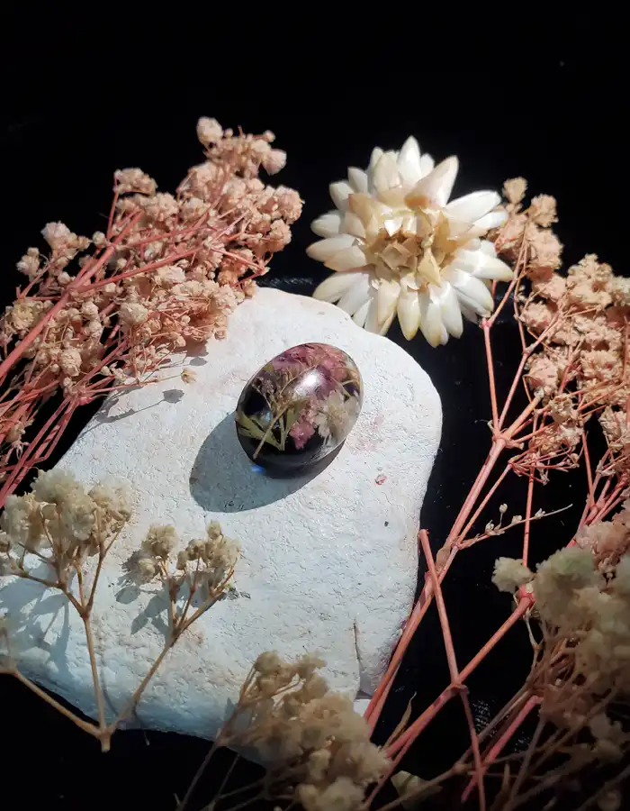 Handcrafted Resin Scraf Pin - Sylvan Prism 008