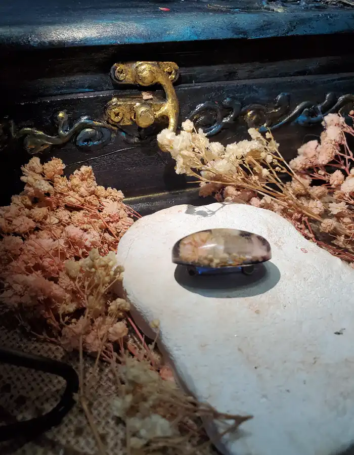 Handcrafted Scarf Pin - Whispers of Thistle 003