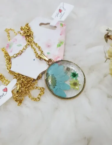 Real Flower Pendant - Fantasy Lore