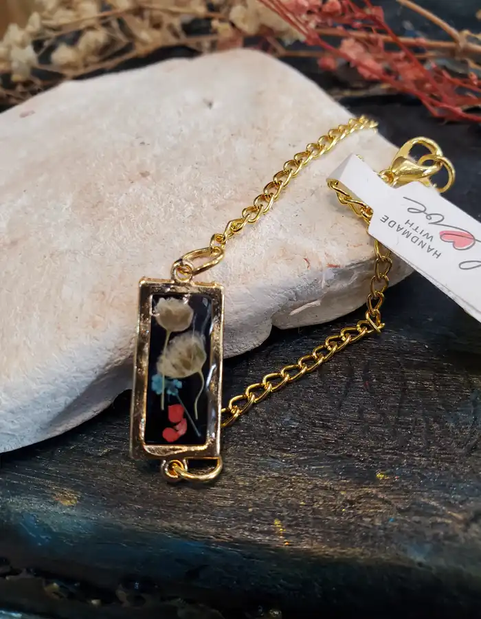 Rectangle Resin Bracelet - Harf-e-Gul (2)