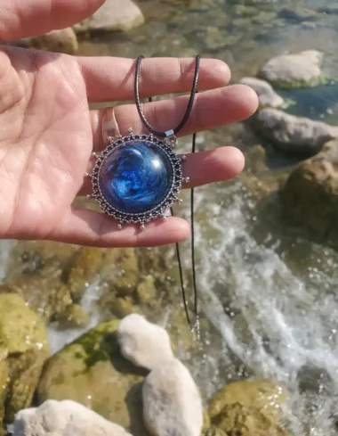 Resin Pendant - Galaxy Bound