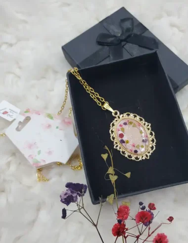 Tiny Garden Frozen In Time - Oval Pendant