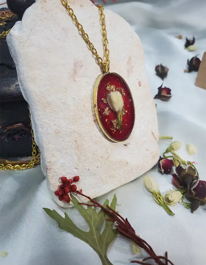 Hand Made Resin Pendant - Jasmine Bud 002 Handmade Resin Pendant – Jasmine Vault