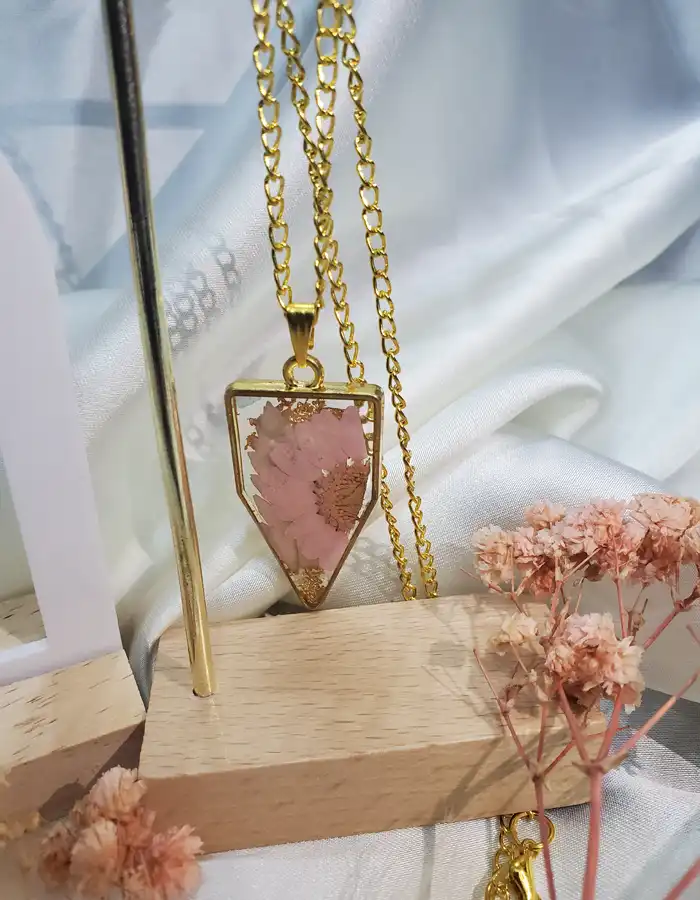 Resin Jewellery Set Earrings & Pendant 004