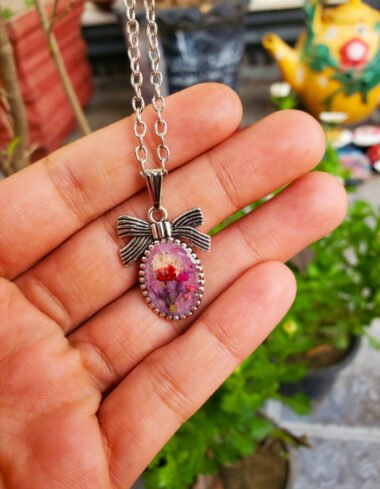 Twilight Bloom in Bow Pendant