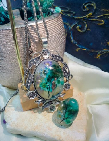 Nargis-e-Naz Premium Floral Pendant with Matching Ring