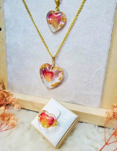 Petal Echo Pendants & Ring (Twining Special)