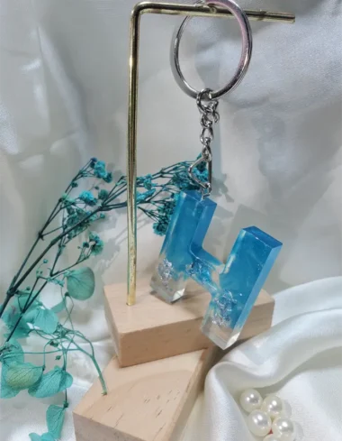 Blue Harmony H Keychain