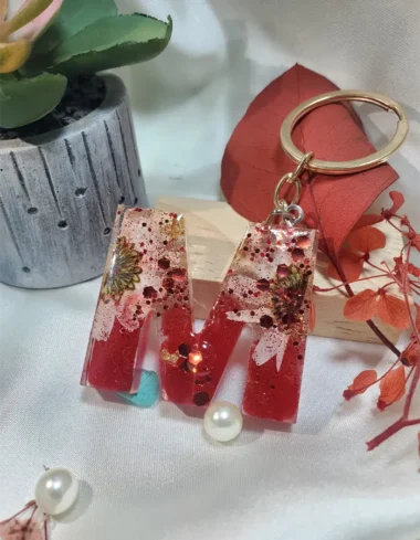 Crimson Bloom M Keychain