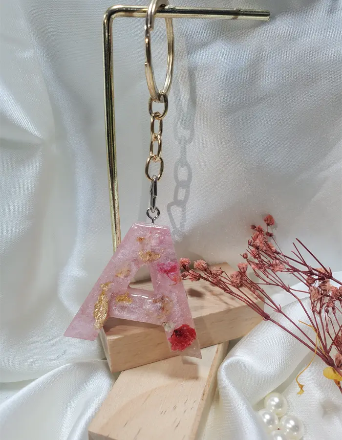 Floral Initial A Keychain _20260828_09 Floral Initial A Keychain