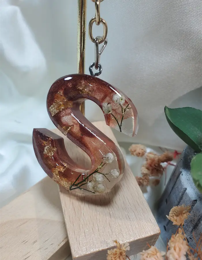 Floral Initial S Keychain _20260828_35