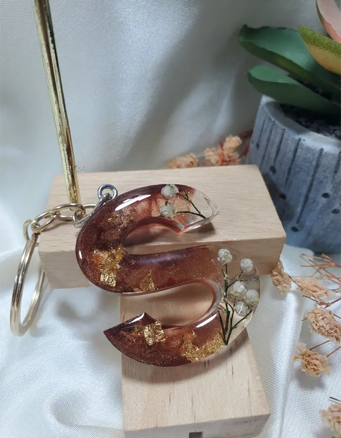 Floral Initial S Keychain _20260828_36
