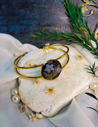 Shab-e-Rang Black Floral Bracelet / Bangle