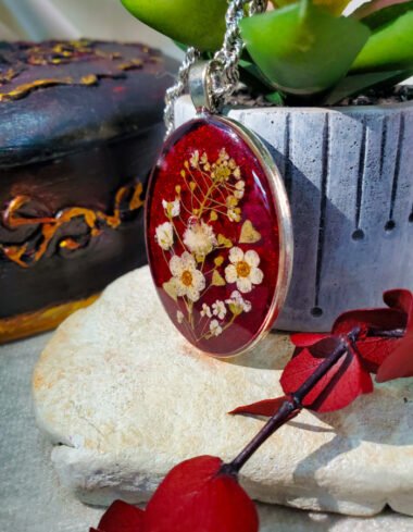 Laal-e-Gul Red Floral Pendant